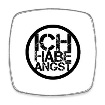 ich habe Angst - Viereckiger Kühlschrankmagnet - Weiß - Vorne