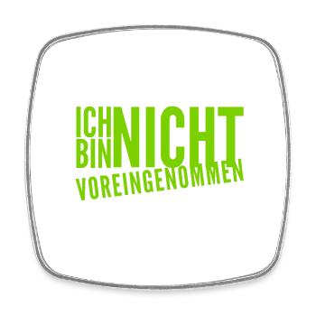 nicht voreingenommen - Viereckiger Kühlschrankmagnet - Weiß - Vorne