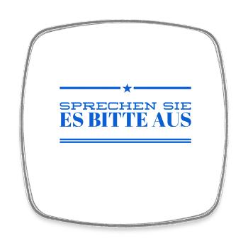 sagen sie es bitte - Viereckiger Kühlschrankmagnet - Weiß - Vorne