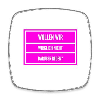 hast du Redebedarf? - Viereckiger Kühlschrankmagnet - Weiß - Vorne