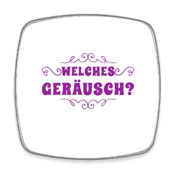 war da ein Geräusch? - Viereckiger Kühlschrankmagnet - Weiß - Vorne