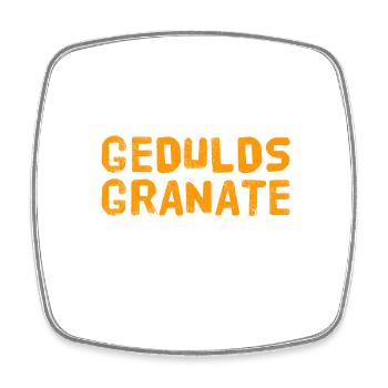 Geduldsgranate - Viereckiger Kühlschrankmagnet - Weiß - Vorne