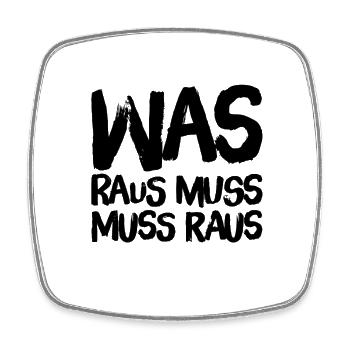 rauslassen - Viereckiger Kühlschrankmagnet - Weiß - Vorne