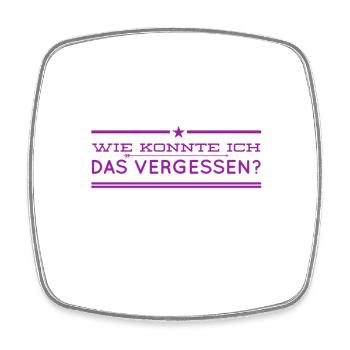 ich bin konfus - Viereckiger Kühlschrankmagnet - Weiß - Vorne