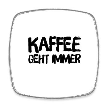 ich stehe auf Kaffee - Viereckiger Kühlschrankmagnet - Weiß - Vorne