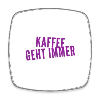 Kaffee ist super - Viereckiger Kühlschrankmagnet - Weiß - Vorne
