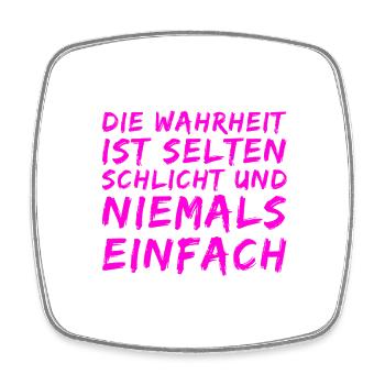 die Wahrheit über die Wahrheit - Viereckiger Kühlschrankmagnet - Weiß - Vorne