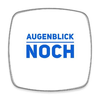 einen Augenblick bitte - Viereckiger Kühlschrankmagnet - Weiß - Vorne