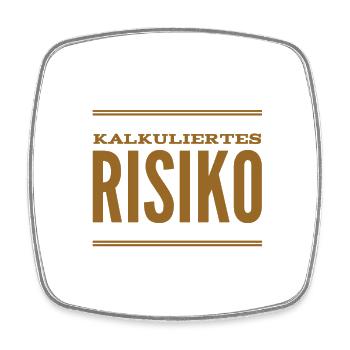 kalkuliertes Risiko - Viereckiger Kühlschrankmagnet - Weiß - Vorne