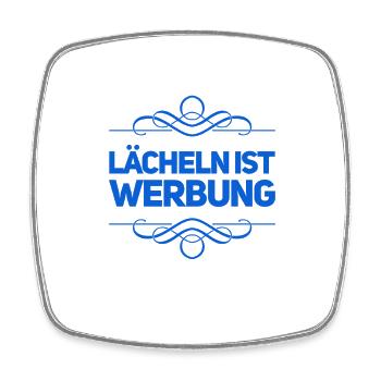 lächeln ist toll - Viereckiger Kühlschrankmagnet - Weiß - Vorne