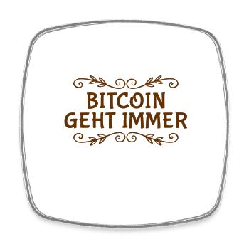 Bitcoin ist großartig - Viereckiger Kühlschrankmagnet - Weiß - Vorne