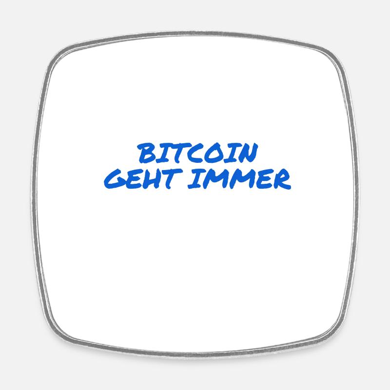 Bitcoin ist wunderbar - Viereckiger Kühlschrankmagnet - Weiß