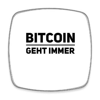 Bitcoin ist spitze - Viereckiger Kühlschrankmagnet - Weiß - Vorne