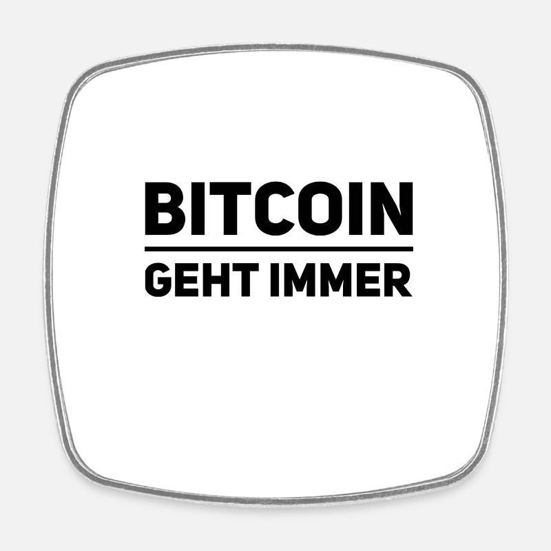 Bitcoin ist spitze - Viereckiger Kühlschrankmagnet - Weiß