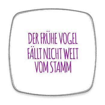 was macht der frühe Vogel - Viereckiger Kühlschrankmagnet - Weiß - Vorne