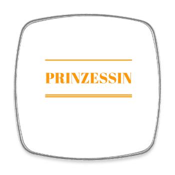 ich fühle mich wie eine Prinzessin - Viereckiger Kühlschrankmagnet - Weiß - Vorne