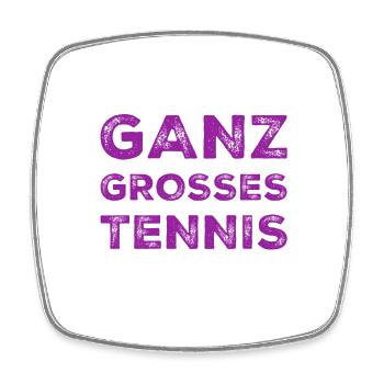 was für ein Tennis - Viereckiger Kühlschrankmagnet - Weiß - Vorne