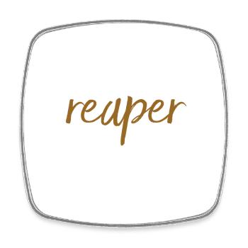 so sieht ein Reaper aus - Viereckiger Kühlschrankmagnet - Weiß - Vorne