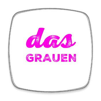 so sieht das Grauen aus - Viereckiger Kühlschrankmagnet - Weiß - Vorne