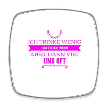so sind meine Trinkgewohnheiten - Viereckiger Kühlschrankmagnet - Weiß - Vorne