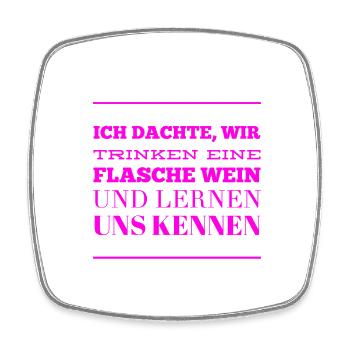 ich würde dich gern kennenlernen - Viereckiger Kühlschrankmagnet - Weiß - Vorne