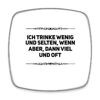 trinken ist mein Ding - Viereckiger Kühlschrankmagnet - Weiß - Vorne