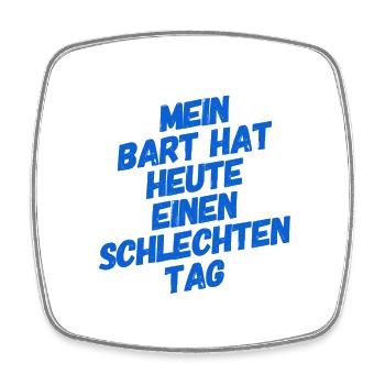 mein Bart ist wild - Viereckiger Kühlschrankmagnet - Weiß - Vorne