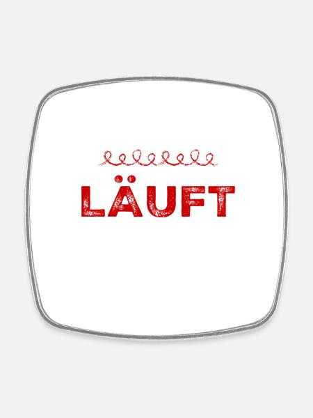 alles wunderbar - Viereckiger Kühlschrankmagnet - Weiß