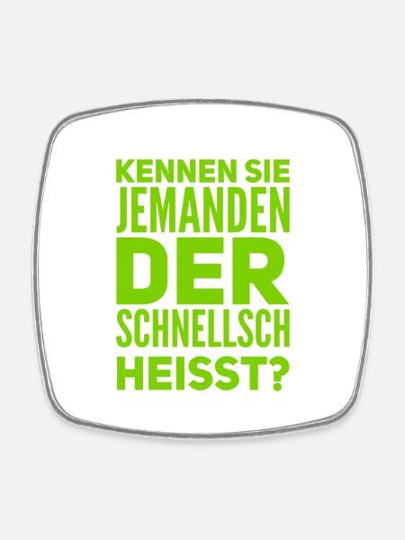 Familie Schnellsch - Viereckiger Kühlschrankmagnet - Weiß