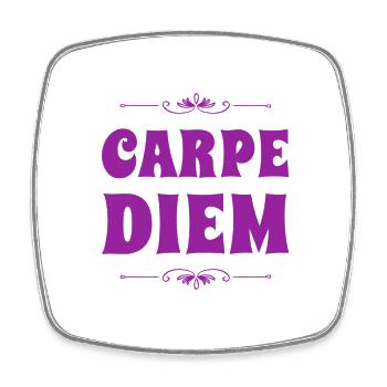 I like the day - Square fridge magnet - white - Front