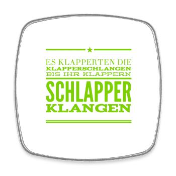 Zungenbrecher sind genial - Viereckiger Kühlschrankmagnet - Weiß - Vorne