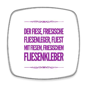fieser Fliesenkleber - Viereckiger Kühlschrankmagnet - Weiß - Vorne