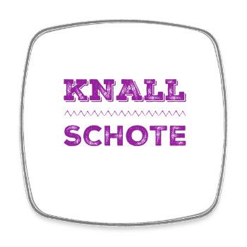 vor dir steht eine Knallschote - Viereckiger Kühlschrankmagnet - Weiß - Vorne