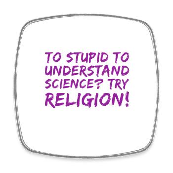bist du zu dumm für die Wissenschaft? - Viereckiger Kühlschrankmagnet - Weiß - Vorne