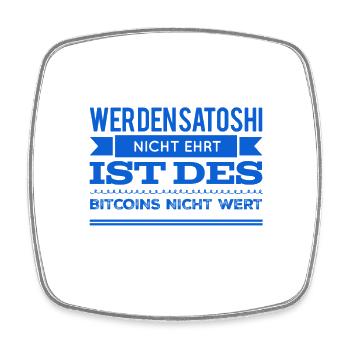 Satoshi geht immer - Viereckiger Kühlschrankmagnet - Weiß - Vorne