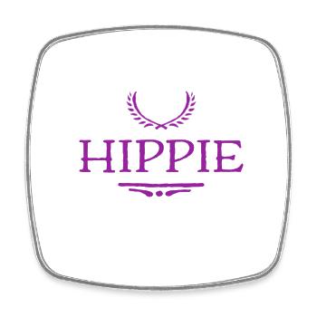 Hippie - Viereckiger Kühlschrankmagnet - Weiß - Vorne