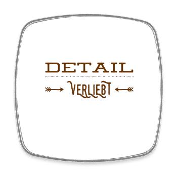 Details are my thing - Square fridge magnet - white - Front
