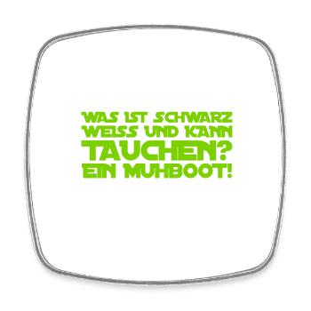 Flat jokes are great - Square fridge magnet - white - Front