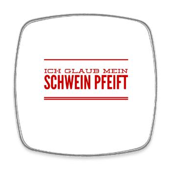 nicht mit mir - Viereckiger Kühlschrankmagnet - Weiß - Vorne