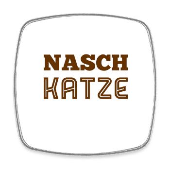 vor dir steht eine Naschkatze - Viereckiger Kühlschrankmagnet - Weiß - Vorne