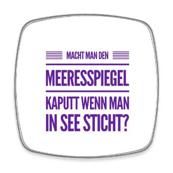 kommt die Zerstörung? - Viereckiger Kühlschrankmagnet - Weiß - Vorne