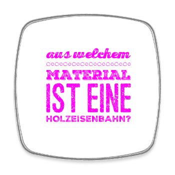 was ist das für ein Material? - Viereckiger Kühlschrankmagnet - Weiß - Vorne