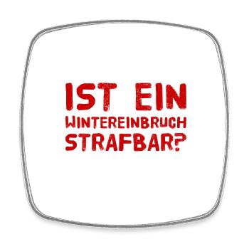 der Winter bricht ein - Viereckiger Kühlschrankmagnet - Weiß - Vorne