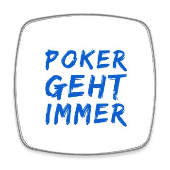Poker ist super - Viereckiger Kühlschrankmagnet - Weiß - Vorne