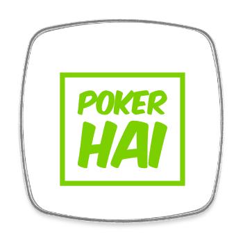 Pokerhai - Viereckiger Kühlschrankmagnet - Weiß - Vorne