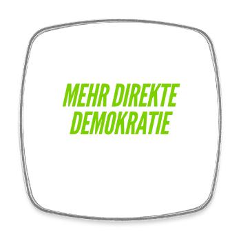 Demokratie ist super - Viereckiger Kühlschrankmagnet - Weiß - Vorne