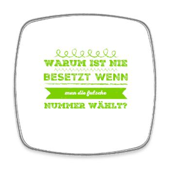 verwählt - Viereckiger Kühlschrankmagnet - Weiß - Vorne