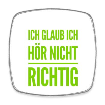Hä? - Viereckiger Kühlschrankmagnet - Weiß - Vorne