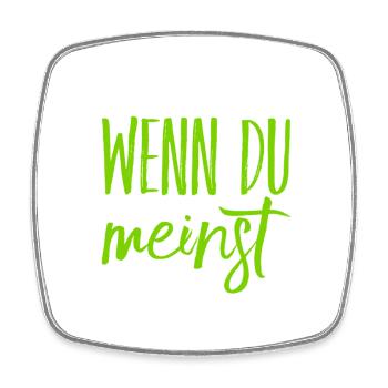 das ist deine Meinung - Viereckiger Kühlschrankmagnet - Weiß - Vorne