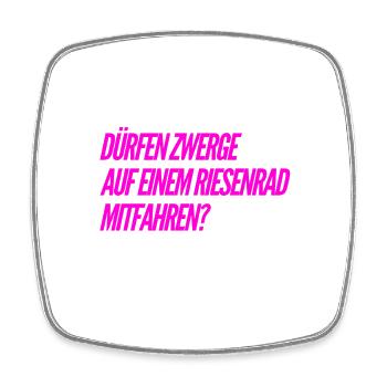 darf man das? - Viereckiger Kühlschrankmagnet - Weiß - Vorne